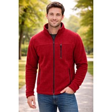 Luxic Core Erkek Dik Yaka Fermuarlı Polar Ceket – Günlük Kullanıma Uygun, Sıcak Tutan, Cepli Polar Mont