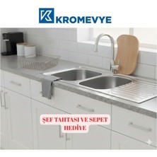 N-185 Paslanmaz Çelik Mutfak Evyesi 50X116