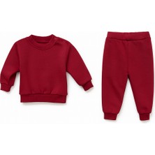 Joy Kids %100 Pamuk Erkek Bebek Basic Takım (Bordo)