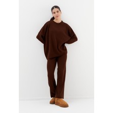 Shopping Shop Triko Pantolon Kazak Takım Kahve