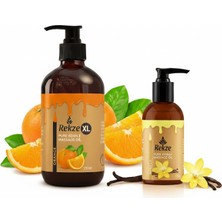 Rekze Portakal (250ML) & Vanilya (120ML) Masaj Yağı Seti %100 Doğal Yenilebilir Etkili.