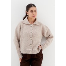 Shopping Shop Yumuşak Dokulu Triko Hırka BEJ
