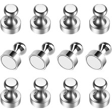 Soyluhan Store 12 Adet Güçlü Neodyum Mıknatıs Buzdolabı Magnet Fotoğraf Evrak Kağıt Tutucu