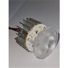 Tuncel Store Uni̇kom 10'lu Dekoratif Yuvarlak Tente Içi(Kasasız) LED Armatür 24V Beyaz Işık 6500K