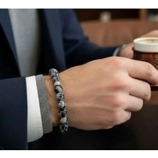 Altınsoy Tesbih %100 Doğal Karlı Obsidyen Taşı Bileklik