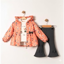 Cocosiss Pretty Bear Kız Çocuk Yağmurluk 3'lü  Takım