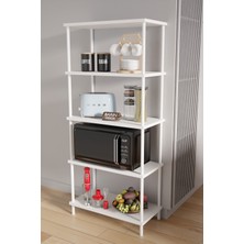 Barin Design 5 Raflı Çevir Kur Modern Metal Gövdeli Raf | Mutfak, Kiler, Depo Kullanımına Uygun Açık Dolap