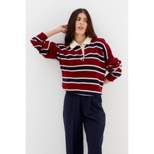 Shopping Shop Polo Yaka Triko Kazak Bordo