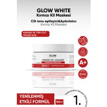 Glow White Glow Whıte Kırmızı Kil Maskesi 100 ml – Gözenek Arındırıcı, Yağ Dengeleyici ve Nemlendirici Cilt Bakımı