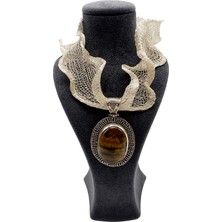 NC Larimar Gümüş Kaplangözü Kolye