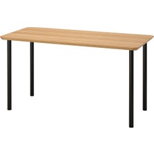 Hobiurun Çalışma masası, bambu-siyah, 140x65 cm