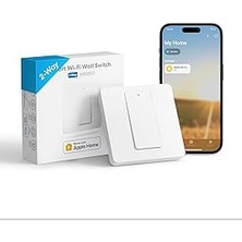 Tuncel Store Meross Homekit Şalter - Wlan Duvar Şalteri, 2 Yollu Sıfır Iletken Gerekli, Fiziksel Düğme, S