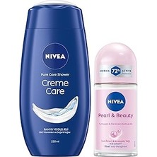 Tuncel Store Creme Care Duş Jeli 250ML ve Rollon Deodorant Pearl&beauty 50ML, 72SAAT Anti-Per