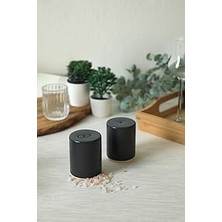 Tuncel Store Keramika Koyu Gri Stackable Tuzluk/biberlik 6 cm