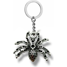 Herşey Nota Taşlı Örümcek Figürlü Unisex Anahtarlık – Güç, Zarafet ve Koruma Enerjisi Simgesi