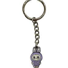 Herşey Nota Mor Labubu Temalı Unisex Anahtarlık – Eğlenceli, Renkli ve Karakterli Tasarım