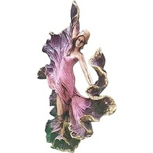 Tuncel Store Mdk1-Dekoratif Dansçı Kadın Figürü – Mor Elbiseli Zarif Biblo Heykelcik – Ev ve Salon Için Sanatsal