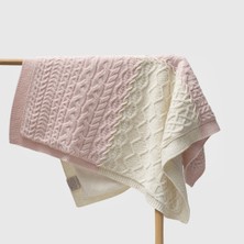 Nipperland 85*100 cm Laseli Pembe Krem Desenli Iç Yüzey Pamuklu Battaniye