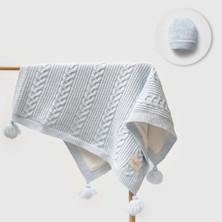 Nipperland Unısex 85*100 cm Selanik Mavi Bereli Battaniye