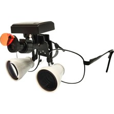 Barışhan Medikal Hiperlupa LT375 Sabit Büyüteç Gözlük Ttl 3.5x Beyaz 5W LED Lambal Ince Çerçeve Dental Loupe Gözlük Çantalı