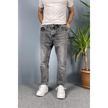 Alışveriş Sokağı Taşlanmış Gri Renk Jean - Kot Pantolon