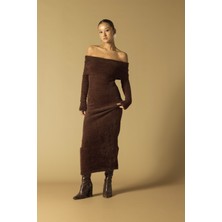 Avrile Madonna Yaka Triko Elbise