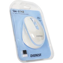Storemax SM-BT42 USB Beyaz/mavi 3in1 Bluetooth ve 2.4ghz Şarj Edilebilir Kablosuz Mouse