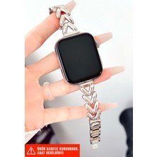 Nezih Case Apple Watch Seri 2/3/4/5/6/7/8/9/se 38MM 40MM 41MM ve Seri 10/11 42MM Uyumlu Şık Mücevher Kordon