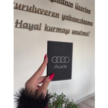 Efe Deri Audi Deri Dikişli Araç Ruhsat Kılıfı Kabı Oto Ruhsatlık Araba Ruhsat Koruyucu