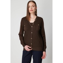 Eskişehir Mağazacılık 65357 Onteks V Yaka Hırka Görünümlü Kazak