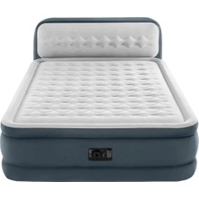 Cross Check Intex Queen Dura-Beam Elektrikli Peluş Başlıklı Çift Kişilik Şişme Yatak 64448