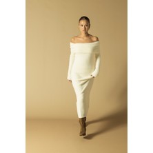 Avrile Madonna Yaka Triko Elbise