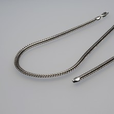 Silvalli 4n Balıksırtı Tilki Kuyruğu Gümüş Zincir