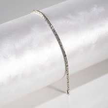 Silvalli 50 Mikron Oksitli Yuvarlak Kral Gümüş Bileklik