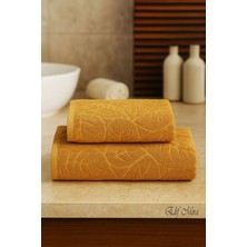 Elif Mira Banyo & Yüz Havlusu Seti Dokulu %100 Pamuk 90X150 + 50X90 cm – Foliva