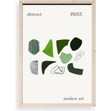 Daniska Soyut Ahşap Çerçeveli Tablo 30 x 42