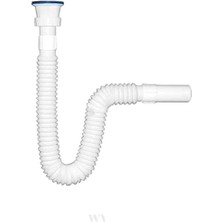 Storemax 1.kalite Paslanmaz Çelik Süzgeçli Lavabo Gider Hortumu/körüklü Lavabo Sifonu/eviye Gider Borusu (75 Cm)