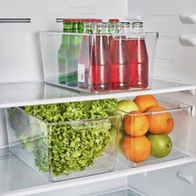 Storemax 1 Adet Kırılmaz Ultra Dayanıklı Buzdolabı Düzenleyici Organizer Kutu Şeffaf - Dev Boy Kiler Organizeri (20CM*32,5CM*14CM)