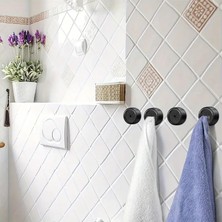 Storemax Kendinden Yapışkanlı Duvar Havlu Askısı | 2'li Set | Siyah