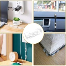 Storemax 20'li Yapışkanlı Kablo Klipsi Seti – Kablo Düzenleyici, Masa Üstü ve Duvar Için Kablo Tutucu, Kablo Sabitleyici Aparat – Ev Ofis Kablo Yönetimi, Usb, Şarj, Ethernet Kablosu Için Uygundur