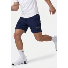 Bafk NO FEAR Lacivert, Dokuma, Esnek ve Terletmez Erkek Spor Şort