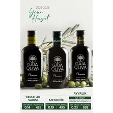 Gaia Oliva 3lü Premium Ayvalık, Premium Memecik ve Premium Yamalak Sarısı 500 ml Erken Hasat Natürel Sızma Zeytinyağı (Yeni Hasat)