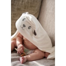 Storemax Pamuk Bambu Havlu Kundak - Ayıcık Kulak Desenli Banyo Havlusu - 75X75 cm