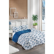 Ely Parker Renkli Desenli Tek Kişilik Yorgan Peluş Çift Taraflı Yastık Kılıflı (Çarşafsız) 03