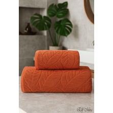 Elif Mira Banyo & Yüz Havlusu Seti Dokulu %100 Pamuk 90X150 + 50X90 cm – Foliva
