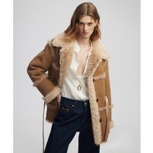 İpekyol Suni kürklü kuşaklı mont IW6250012318021