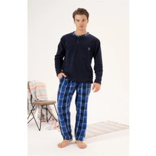 Estiva Ekose Kareli Erkek Polar Pijama Takım