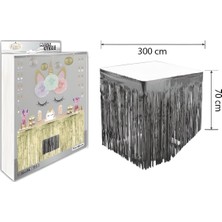 Düvenci Ticaret Püskül Masa Eteği Siyah 70*300 cm