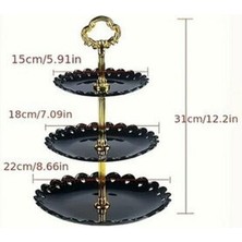 Düvenci Ticaret Plastik Kek Standı Siyah