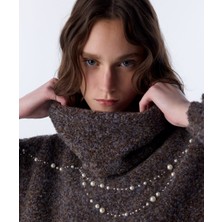 Twist İNCİ İŞLEMELİ BALIKÇI YAKA KAZAK TW6250050619074